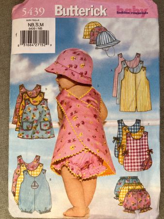 Butterick Schnitmuster 5439 Baby Grösse NB-S neuwertig