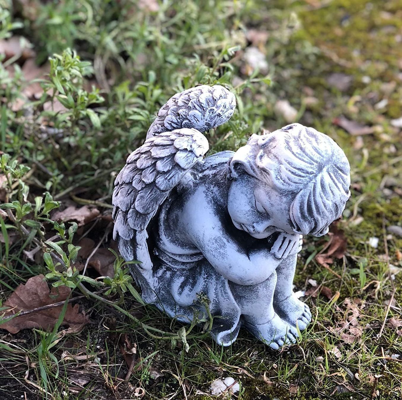 Skulpturen & Statuen: Engel Steinfigur Steinskulptur  Gartenfigur – Neu (gemäss Beschreibung) aus Lopagno von CLep 1