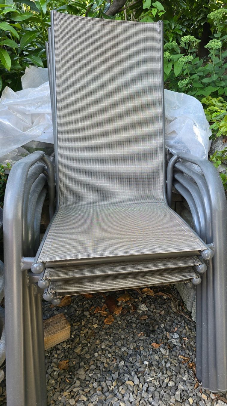 Stühle: Gartenstühle Aluminium Textil – Gebraucht aus Geuensee von Hua 4
