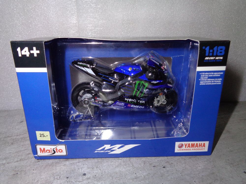 Maisto Yamaha Factory Moto GP Fabio Quartararo - Réplique Échelle 1/18 - Véhicule De Collection Maisto Moto Factory Racing