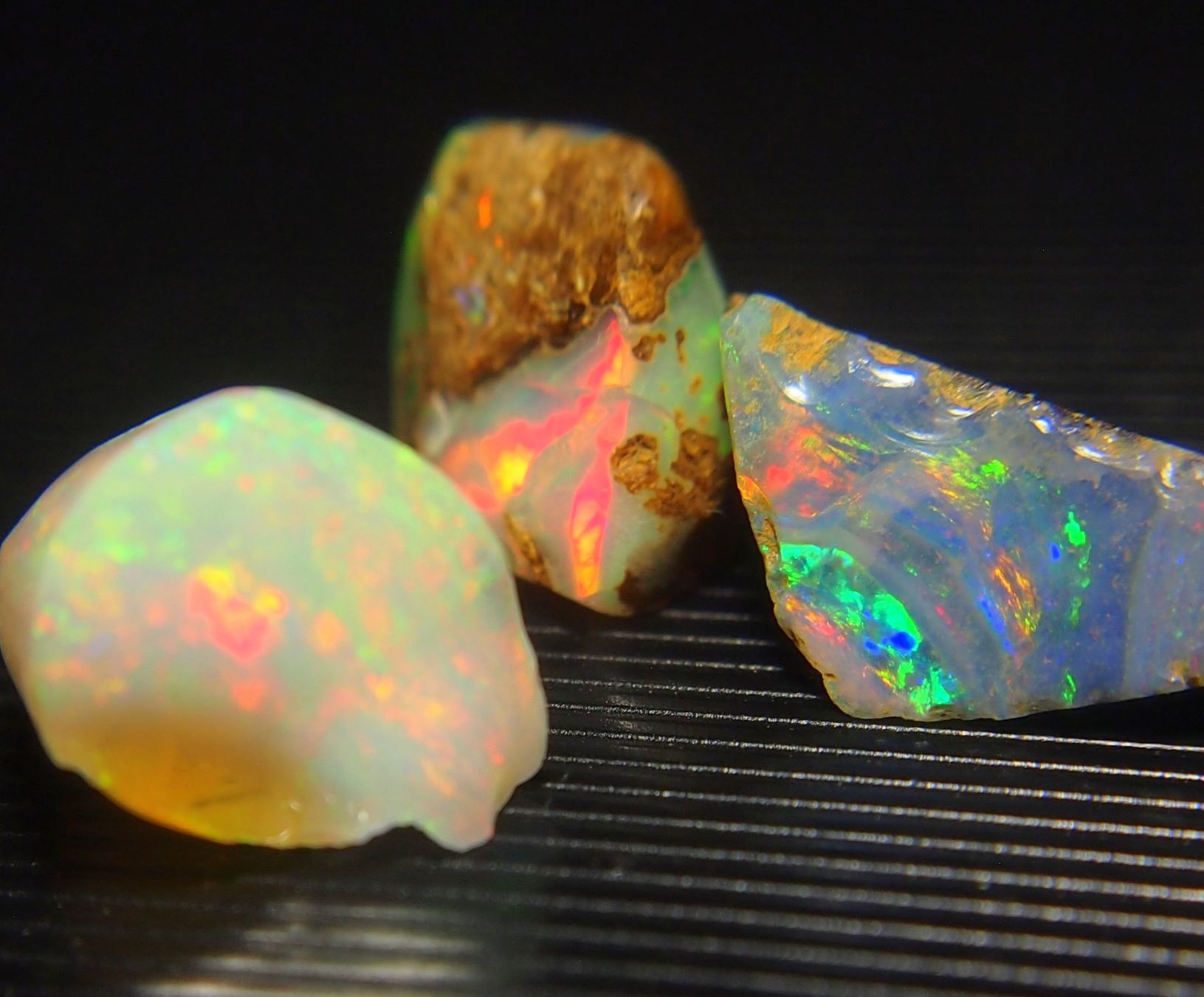 Pietre preziose: 6 rohe Feueropale multicolor, 17 crt. – Nuovo e nell'imballaggio originale da Reinach BL venduto da Marcopal 5