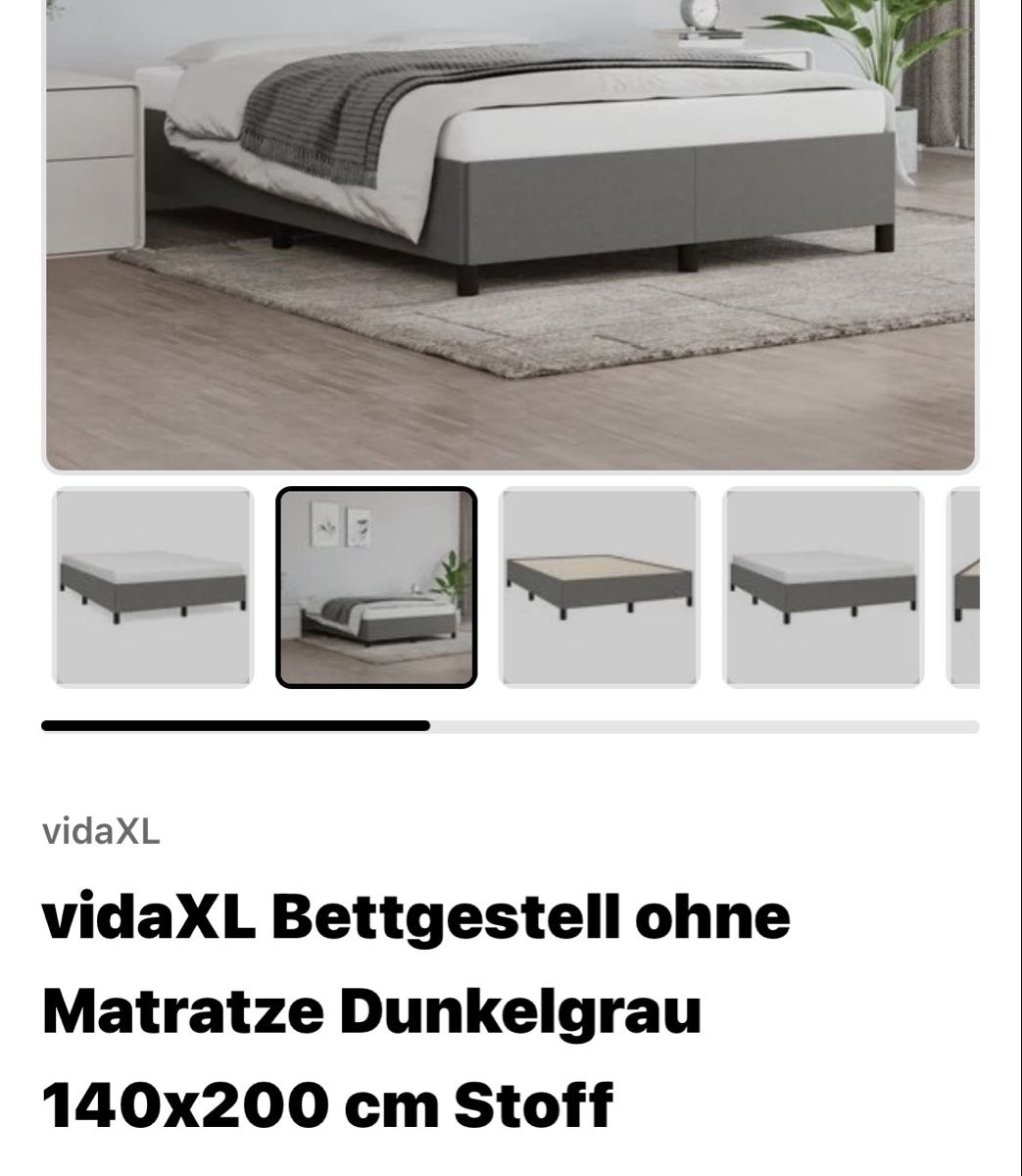 Letti: Bettgstell neu grau – Nuovo e nell'imballaggio originale da Niederried b. Kall venduto da NicoleS25 1