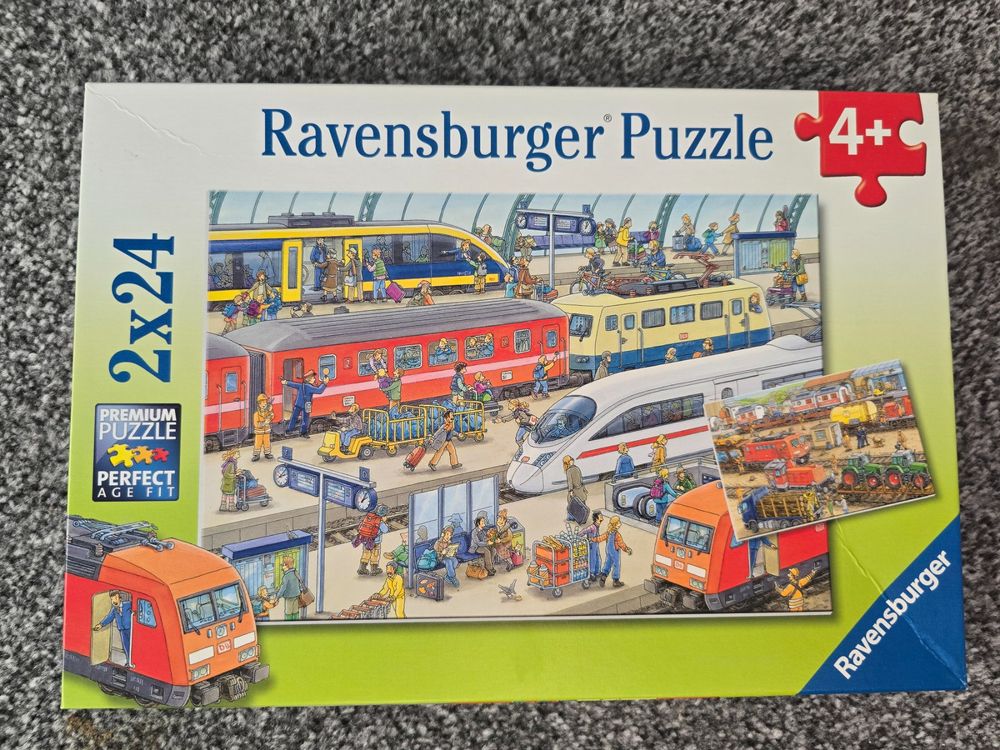 Ravensburger Puzzle 2x24 Bahnhof Eisenbahn ab 4 J. | Kaufen auf Ricardo