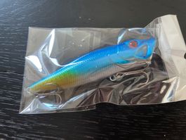 9cm Plopper topwater köder hecht 14g grün metallic silber