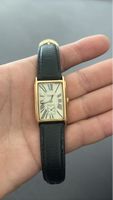 Tissot Watch Roman Numerals Subdial Gold Tone Leather