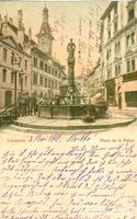 Neuchâtel - Place de la Palud col + 1901