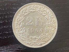 1 x 2 Franken Schweiz 1964 – zirkuliert