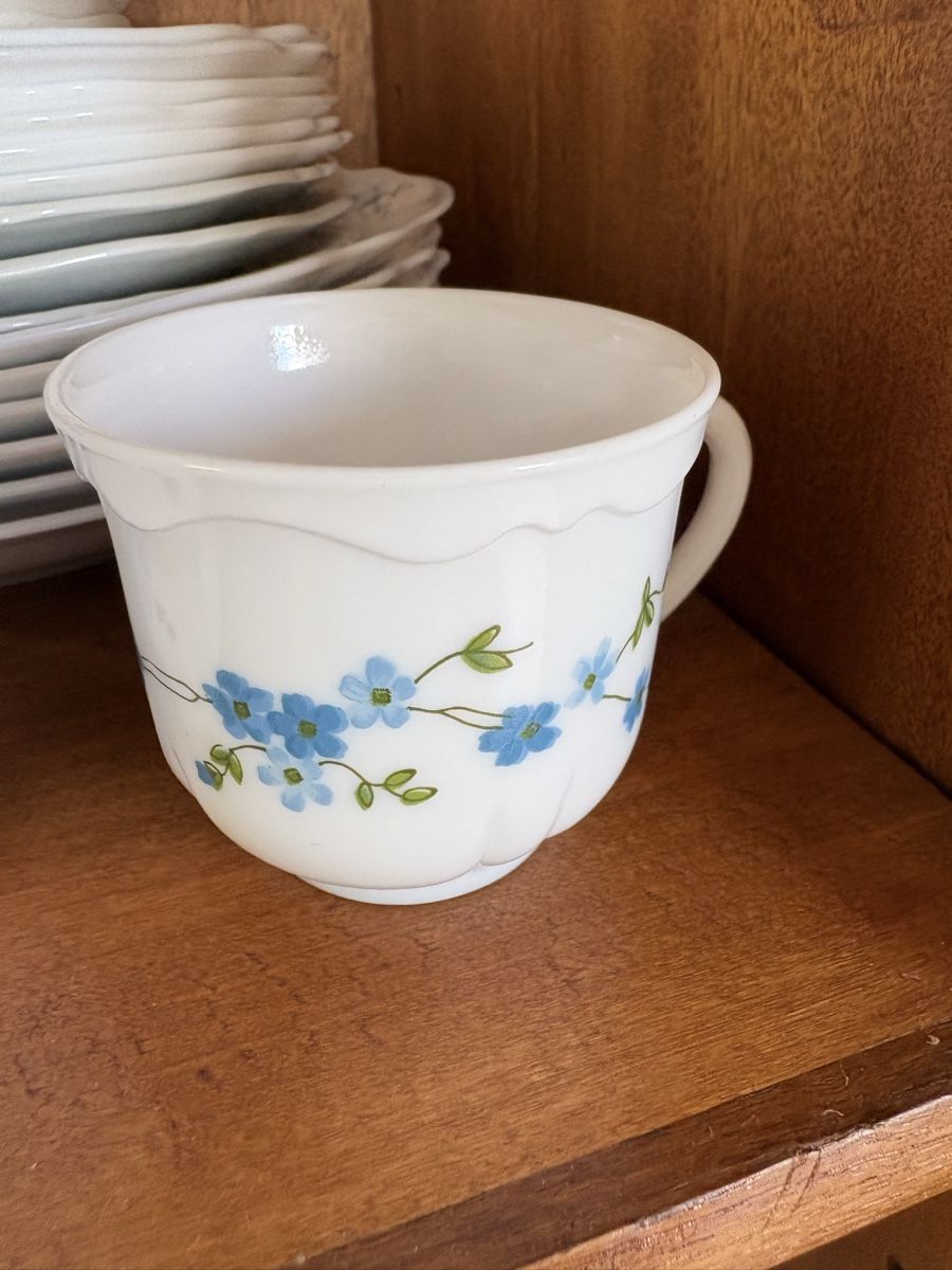 Set di piatti: Arcopal Geschirr Set Blumenmuster weiss gebraucht – Usato da Chur venduto da Weltanschau 1