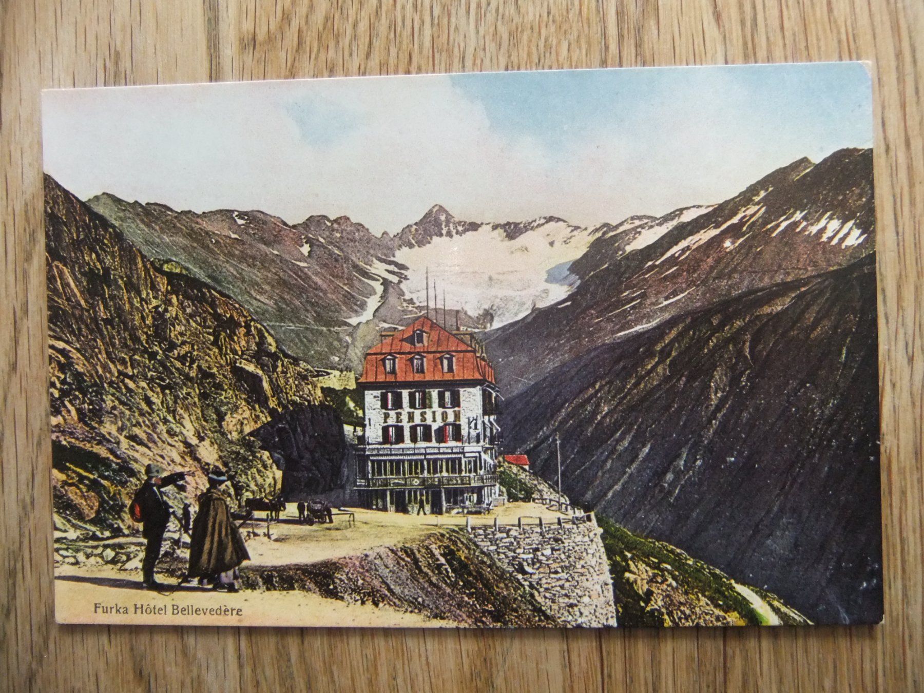 Cartoline postali: Furkastrasse Hotel Bellevedère – Usato da St. Niklaus VS venduto da wunschlos54