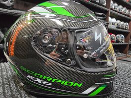 Casque Scorpion Exo-1400 Evo II Carbon Air Mirage noir/vert