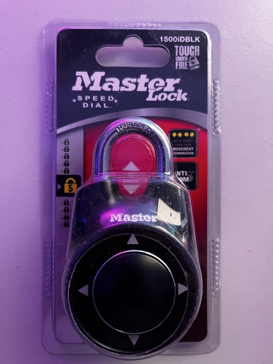 Master Lock Speed Dial Vorhängeschloss (Neu und originalverpackt) in ...