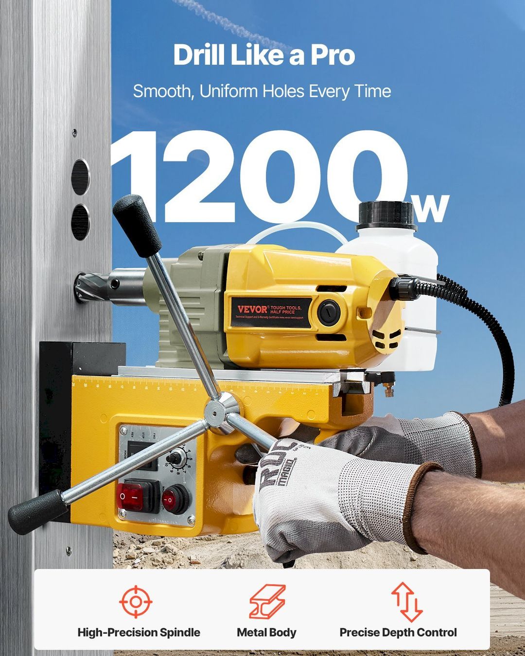 Trapani: VEVOR Magnetbohrmaschine 1200W – Nuovo e nell'imballaggio originale da Bottighofen venduto da zaap 4