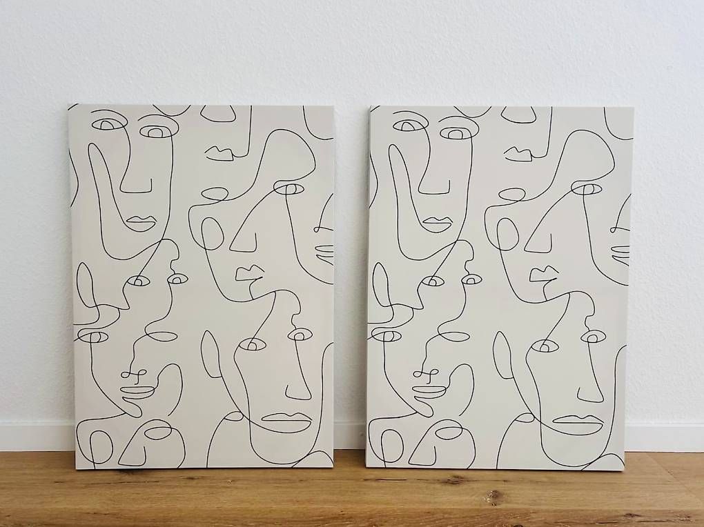 Foto & Immagini: Line Art Visages (2 tableaux) – Usato da Lausanne venduto da bgi_895j
