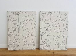 Line Art Visages (2 tableaux)