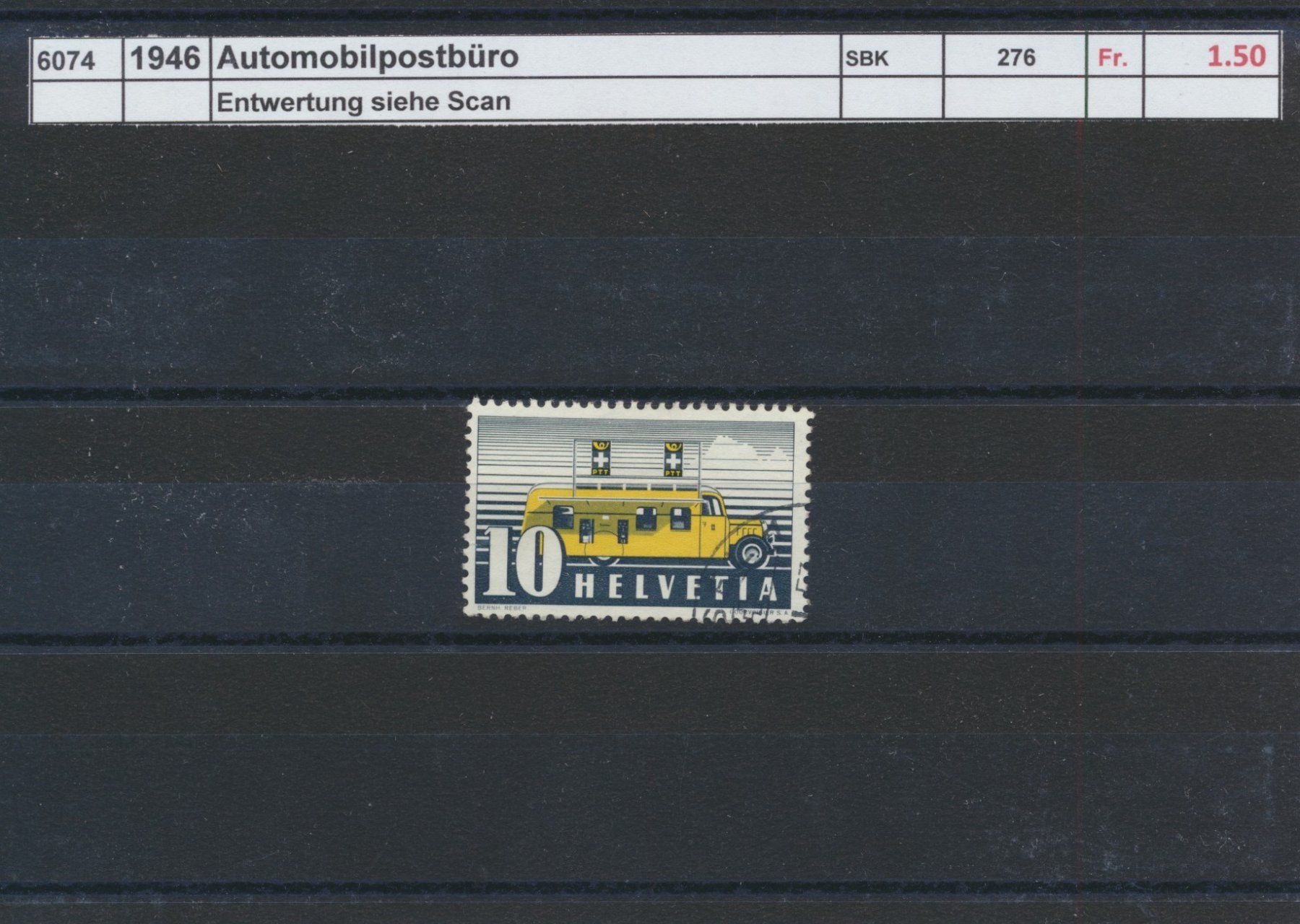 Alle Briefmarken: 1946 "Automobilpostbüro", ** postfrisch – Neu (gemäss Beschreibung) aus Winterthur von Zupogeru