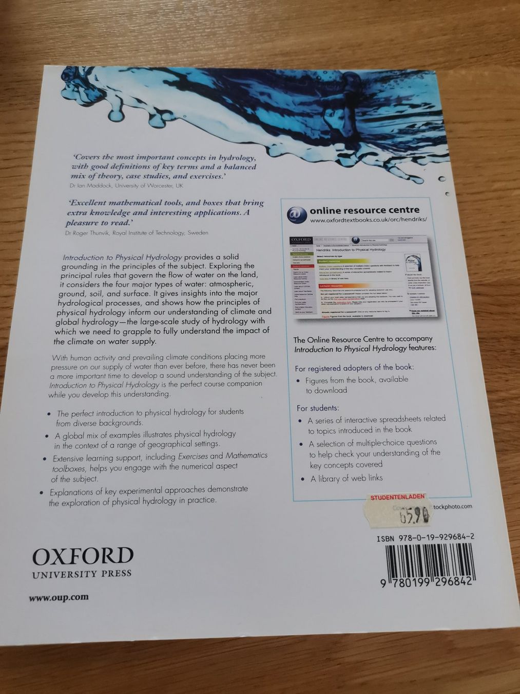 Libri: Physical Hidrology – Usato da Wiesendangen venduto da MMoretto 1