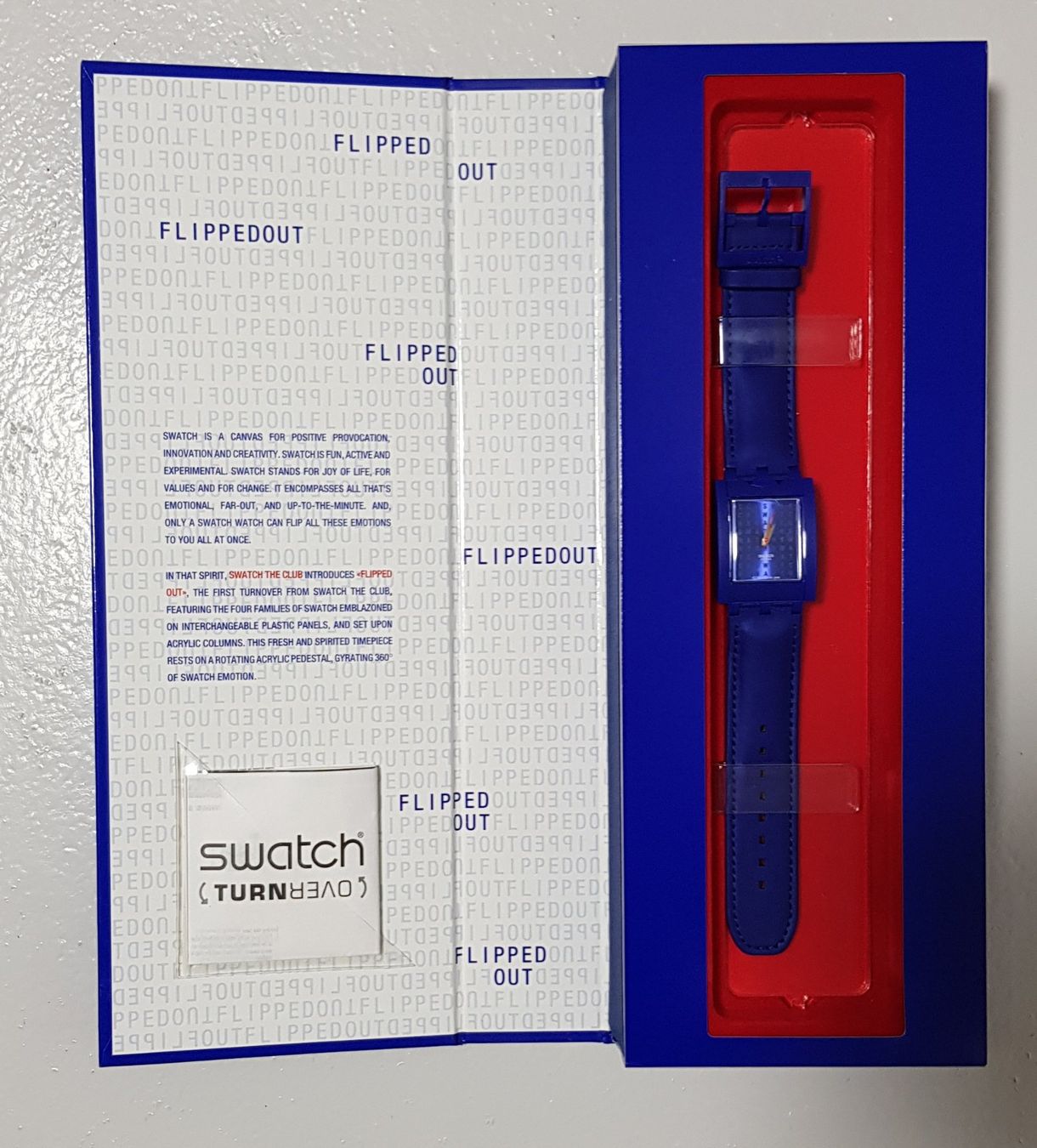 Swatch Orologi: Uhr Swatch FLIPPED OUT SUFZ101 Neu 2003 – Nuovo e nell'imballaggio originale da Bremblens venduto da Storetech