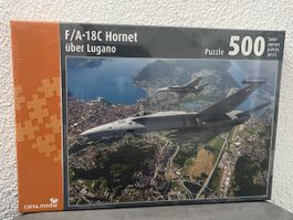 F/A-18C Hornet über Lugano Puzzle, 500 Teile, Neu & OVP!