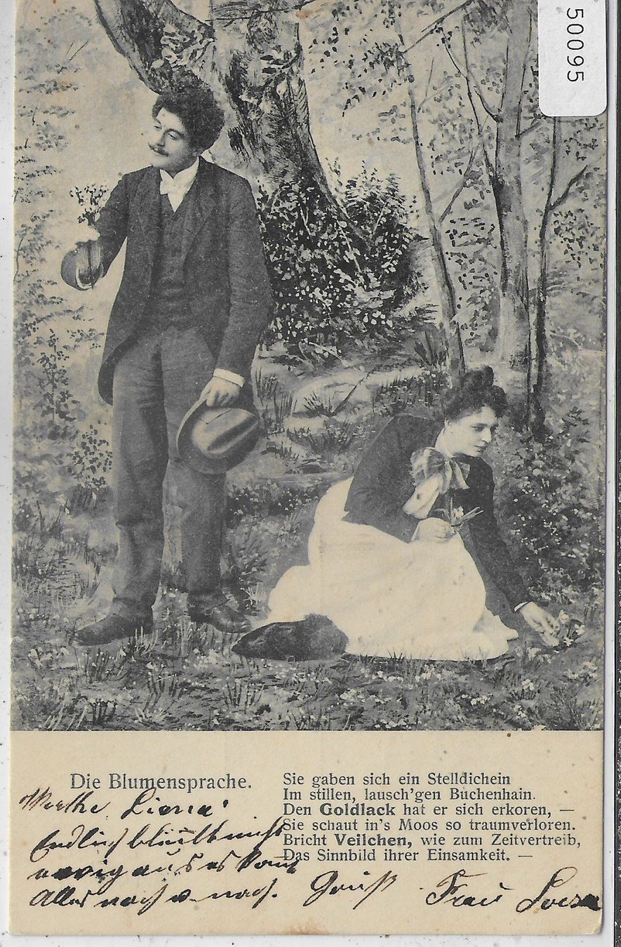 Cartoline postali: Die Blumensprache - Paar - Couple – Usato da Ettingen venduto da Kartenplanet