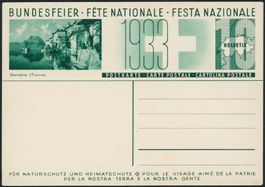 1933 - Pro Patria - Bundesfeierkarte - ungebraucht *