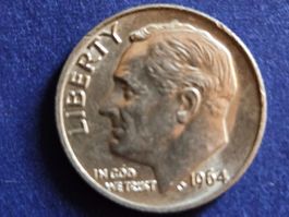 Pièce de monnaie USA One Dime 1964 occasion état correct