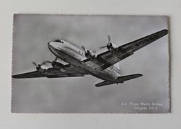 AK Flugzeug Douglas DC 4 Trans World Airline Ansichtskarte