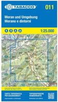 Wanderkarte Meran und Umgebung, Tabacco 011