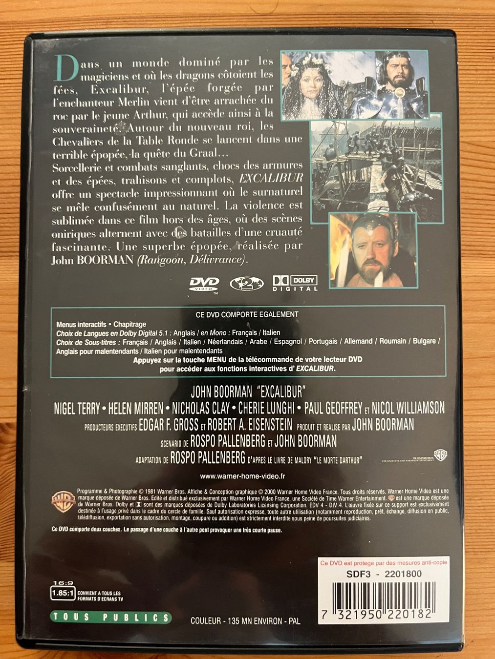 Tutti i DVDs: EXCALIBUR - JOHN BOORMAN – Usato da Lausanne venduto da sbar224 1