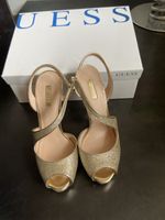 Guess Sandaletten Gr. 37 Gold Glitzer Party Hochzeit