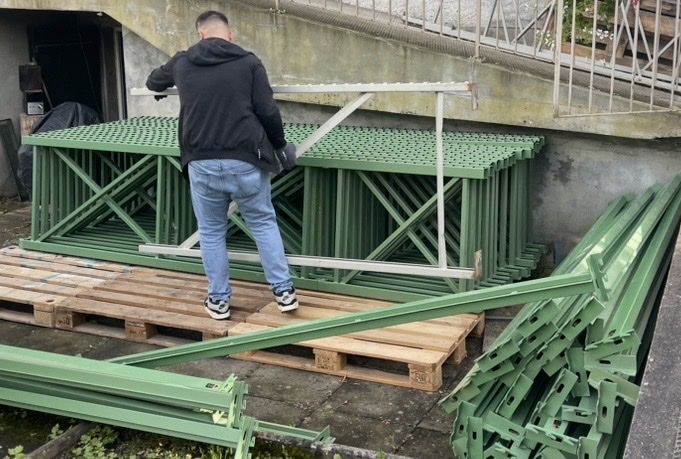 Regale: Palett-Gestell/Lagergestell LEBAG – Gebraucht aus Rüschlikon von MPS8800 5