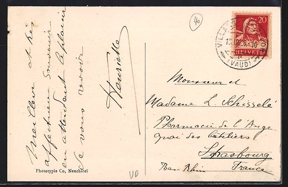 Cartoline postali: AK Arveyes, Ortspartie, 1926 – Usato da Berlin venduto da bartko-reher 1