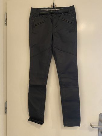 NILE schwarze Metallic Jeans, Gr. S, Damen