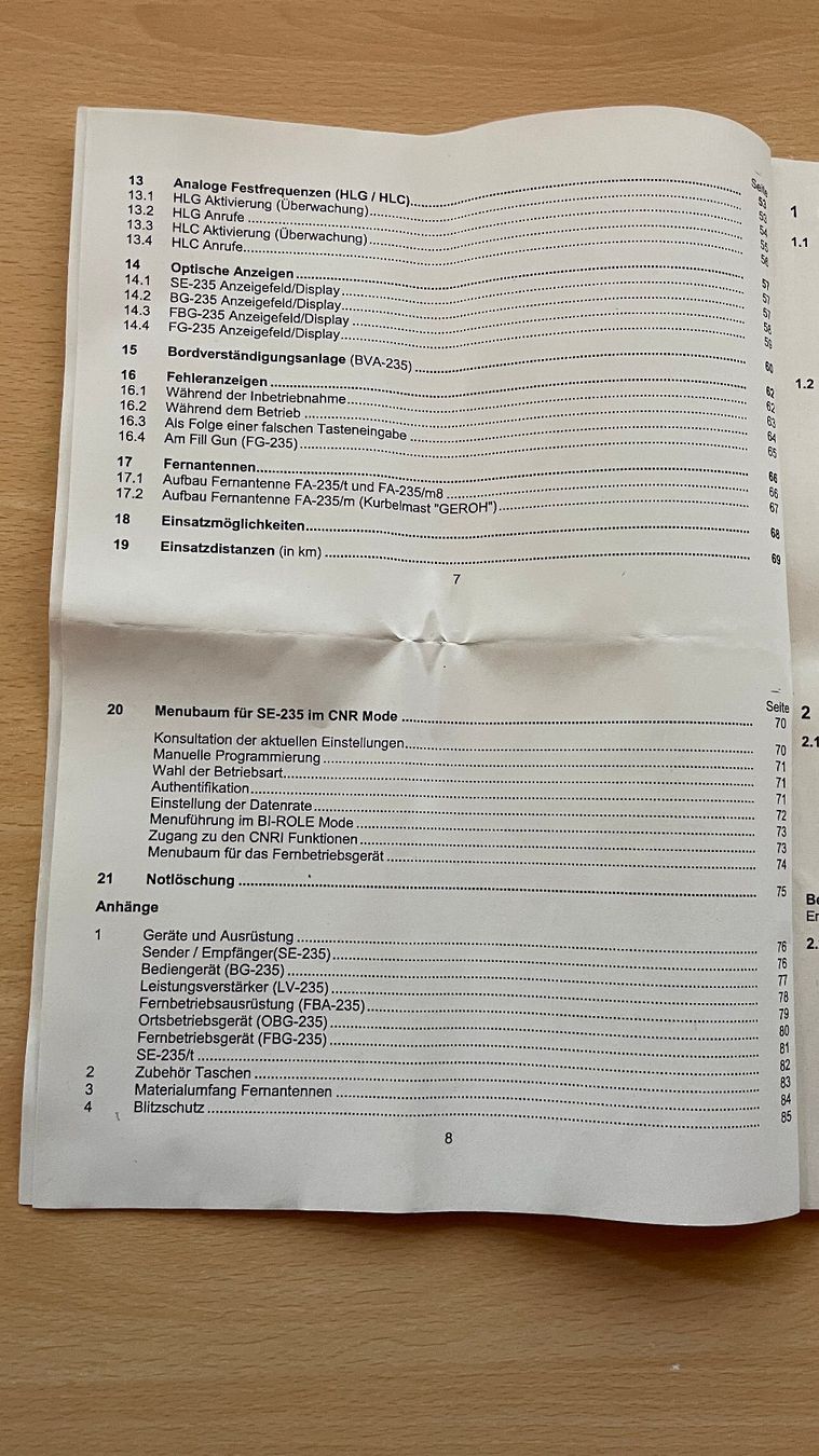 Documenti: Funksystem SE-235 - Checkliste - Merkblatt 58.430/I d – Usato da Glattfelden venduto da cybermaxx 3