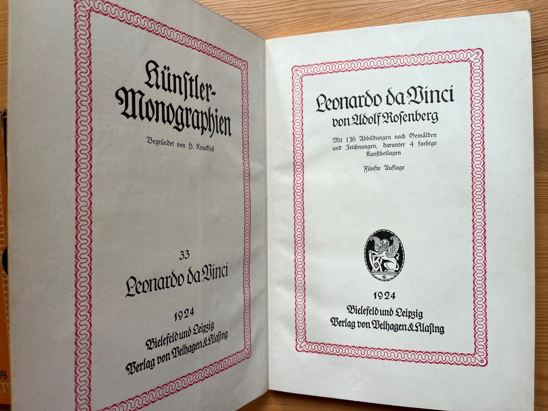 Libri: Künstler-Monographien Leonardo da Vini von 1924 – Usato da Basel venduto da miriricar 3