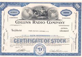 Aktie/action Collins Radio Company 1967