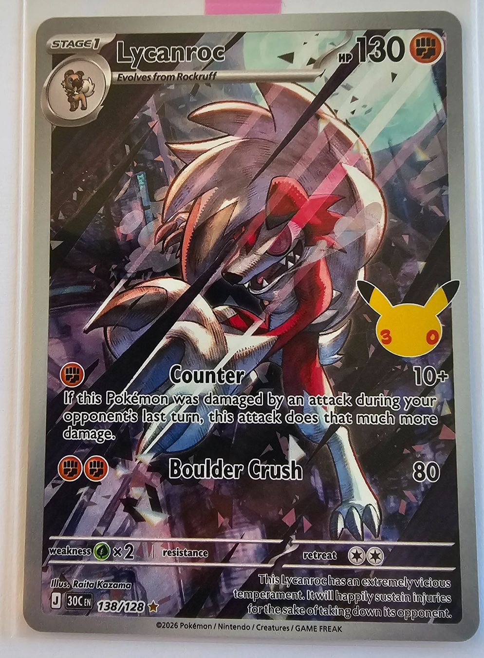 Pokémon Carte collezionabili: Lycanroc 30th Celebration EN – Nuovo (secondo la descrizione) da Cham venduto da Pfingsti