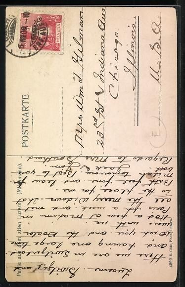 Cartoline postali: Luzern, Hundegespann mit Fässern, 1908 – Usato da Berlin venduto da bartko-reher 1