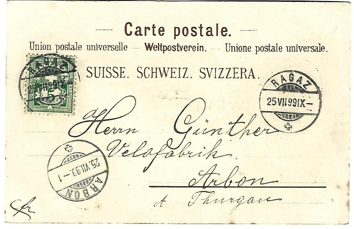 Ansichtskarten: Gruss aus Ragaz Litho – Gebraucht aus Wetzikon ZH von Brulu100 1