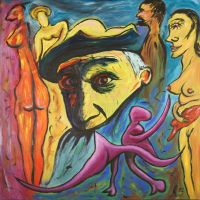 Grosses Gemälde: Der Spanier (Picasso)