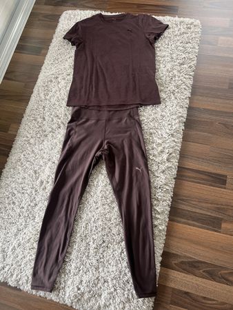 Puma T-Shirt und Leggings braun Groesse M