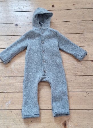 DISANA Wollwalk Overall Gr. 74/80 grau
