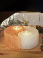 Candele di sale yin yang nuove ancora imballate!