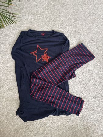 Happy Kids Pyjama dunkelblau/rot