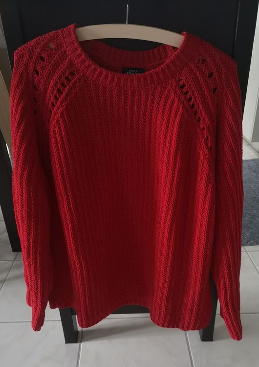 Pull ALPRAUSCH Ursi Rouge Neuf Avec étiquettes - Taille M, Pour Femme, 100% Laine