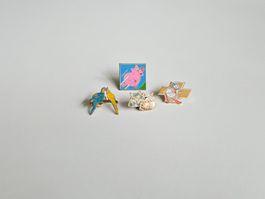 4 herzige Pins