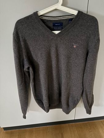 Pullover grau Gant lambswoll L