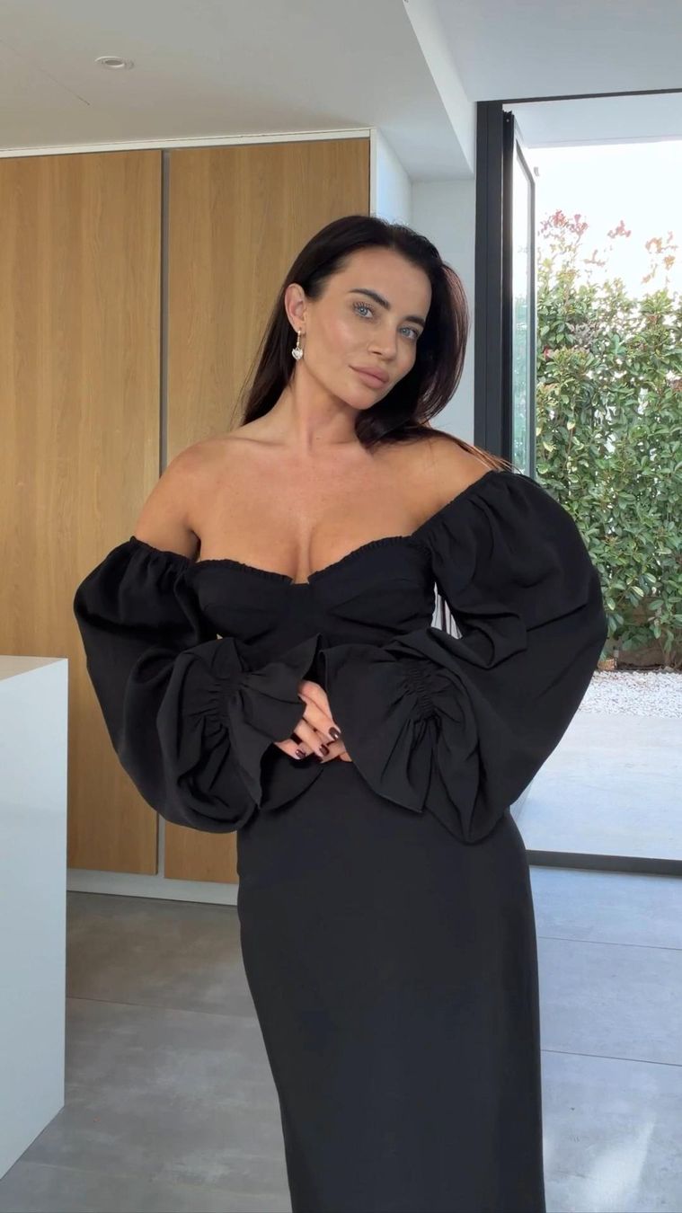 Kleider: Black Dress with Puff Sleeves Size M – Neu und originalverpackt aus Zürich von Ms.Me-Fashion 4