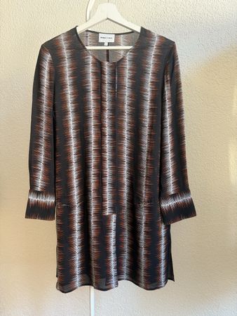 Robe/tunique noir/blanc/orange motifs Bimba Y Lola, t.XS/S