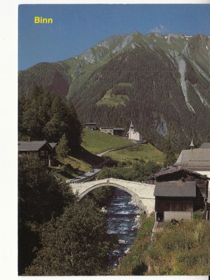 Cartoline postali: Binn ca. 1980 – Usato da Bürglen TG venduto da StampGraf