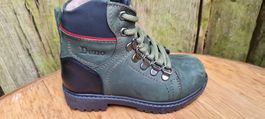 DENO Kinderboots Echtleder Stiefel Robust gr26💕Grün💕(606)